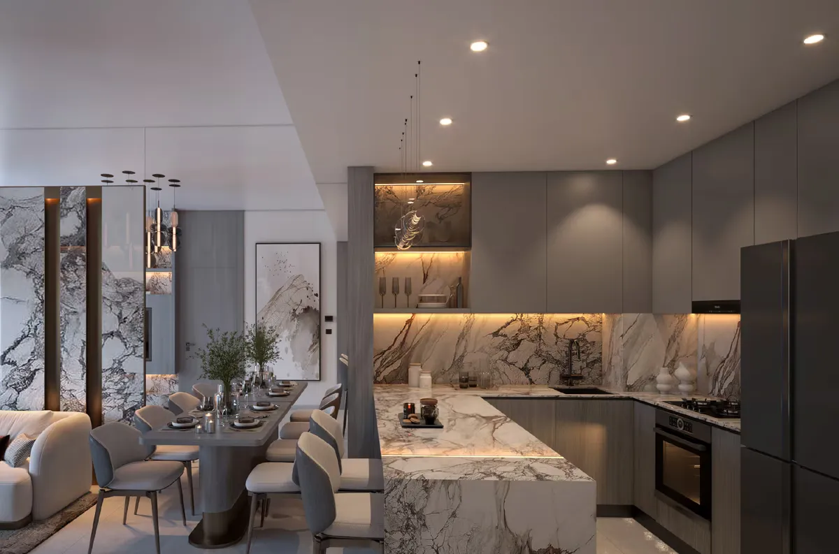 Sera Gardens 2-Bedroom Apartment layout at Dubai Production City
